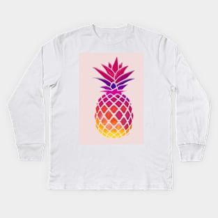 Watercolor Ananas Kids Long Sleeve T-Shirt